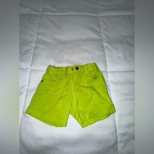 Mayoral Bright Lime Green Elastic Waist Shorts
